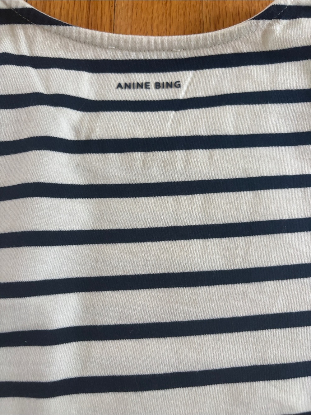 Anine Bing White and Navy Striped Top, NWOT - Picture 4 of 4